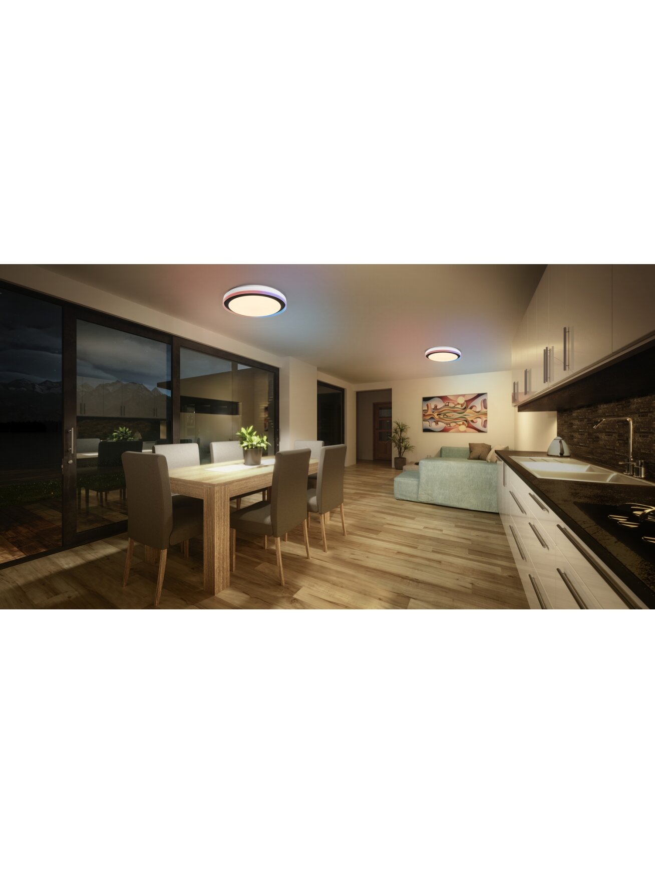 Osram SMART+ WIFI ORBIS MAGIC WALL/CEILING 500mm RGB+TW Dimmable black+white | 38 W | RGBTW | Wi-Fi 2 Osram SMART+ WIFI ORBIS MAGIC WALL/CEILING 500mm RGB+TW Dimmable black+white | 38 W | RGBTW | Wi-Fi 2