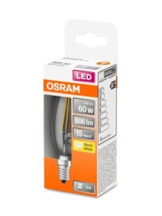 Osram Parathom Classic LED Filament 60 non-dim 6W/827 E14 bulb | E14 | 6 W | Warm White 2 Osram Parathom Classic LED Filament 60 non-dim 6W/827 E14 bulb | E14 | 6 W | Warm White 2