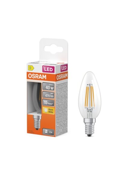 Osram Parathom Classic Filament | E14 | 3.4 W | Warm White 2 Osram Parathom Classic Filament | E14 | 3.4 W | Warm White 2