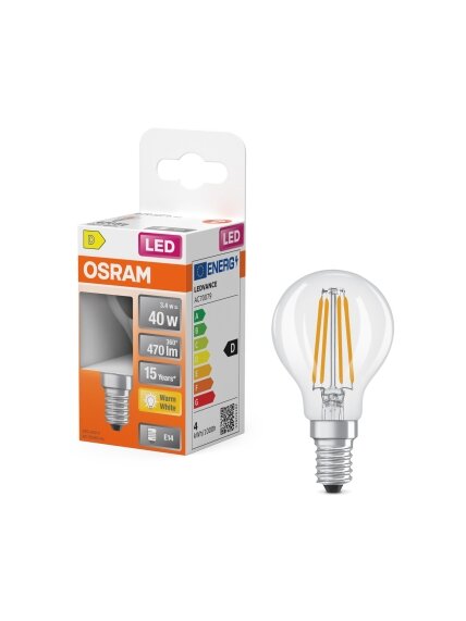 Osram Parathom Classic P Filament | E14 | 3.4 W | Warm White 2 Osram Parathom Classic P Filament | E14 | 3.4 W | Warm White 2