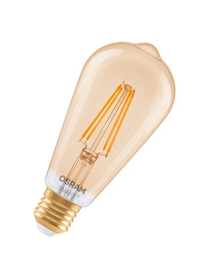 Osram SMART+ MATTER Filament Dimmable Classic Edison 53 824 Gold | E27 | 6 W | Warm White | Wi-Fi 1 Osram SMART+ MATTER Filament Dimmable Classic Edison 53 824 Gold | E27 | 6 W | Warm White | Wi-Fi 1