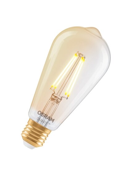 Osram SMART+ MATTER Filament Dimmable Classic Edison 53 824 Gold | E27 | 6 W | Warm White | Wi-Fi 2 Osram SMART+ MATTER Filament Dimmable Classic Edison 53 824 Gold | E27 | 6 W | Warm White | Wi-Fi 2