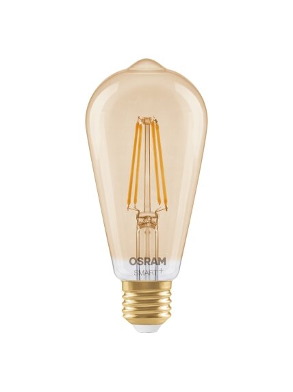 Osram SMART+ MATTER Filament Dimmable Classic Edison 53 824 Gold | E27 | 6 W | Warm White | Wi-Fi 3 Osram SMART+ MATTER Filament Dimmable Classic Edison 53 824 Gold | E27 | 6 W | Warm White | Wi-Fi 3