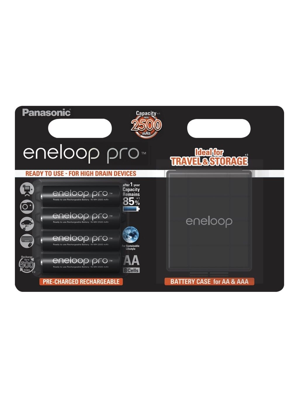 Panasonic | Rechargeable Batteries | ENELOOP BK-3HCDEC4BE | AA | 2500 mAh | 4 pc(s) Panasonic | Rechargeable Batteries | ENELOOP BK-3HCDEC4BE | AA | 2500 mAh | 4 pc(s)
