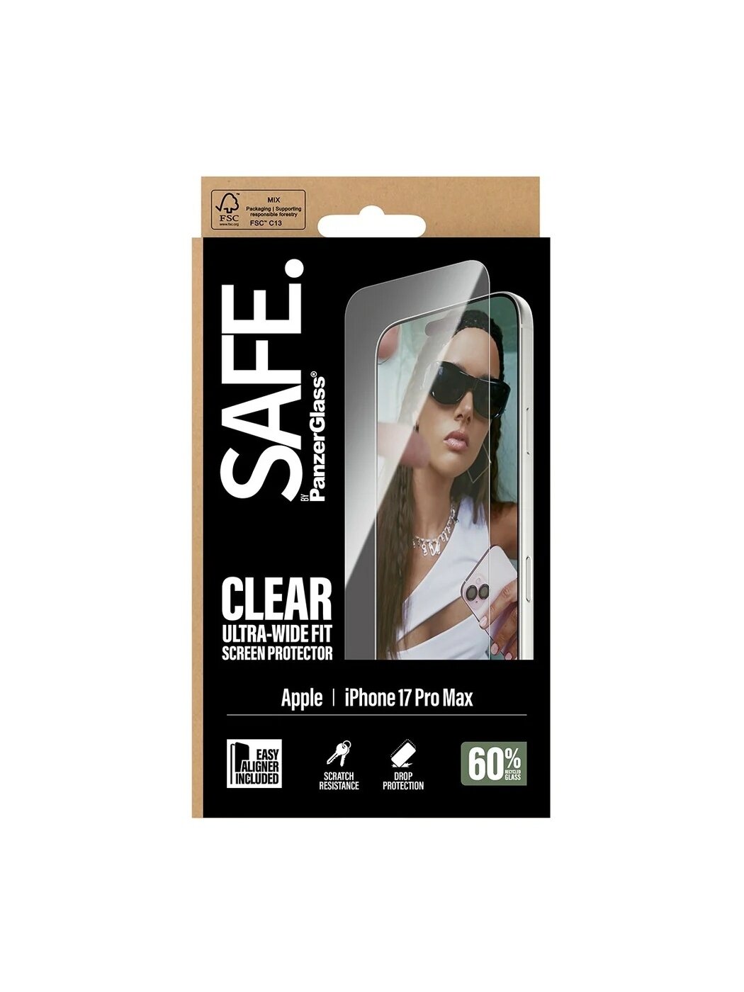 PanzerGlass Screen protector | Apple | iPhone 17 Pro Max | Transparent | Ultra-Wide Fit w. EasyAligner 3 PanzerGlass Screen protector | Apple | iPhone 17 Pro Max | Transparent | Ultra-Wide Fit w. EasyAligner 3
