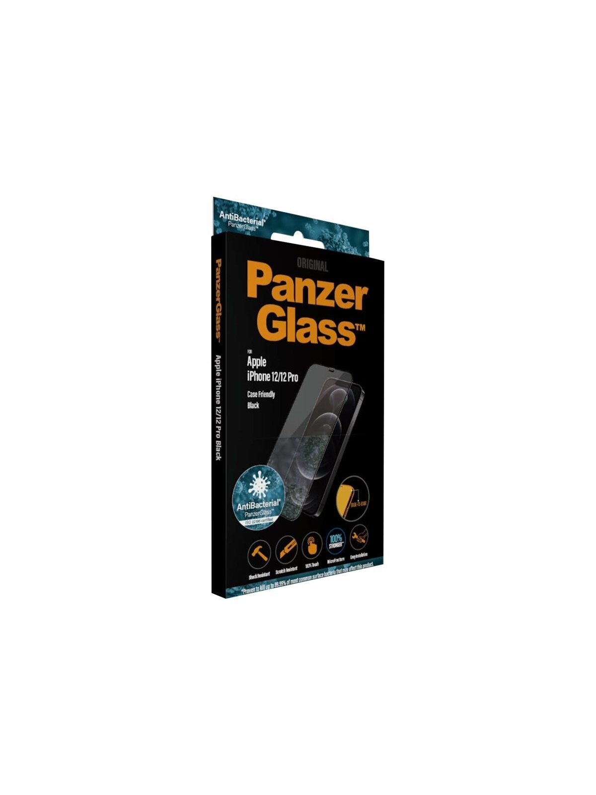 PanzerGlass | Apple | For iPhone 12/12 Pro | Glass | Black | 100% touch; The coating is non-toxic | Case Friendly 6 PanzerGlass | Apple | For iPhone 12/12 Pro | Glass | Black | 100% touch; The coating is non-toxic | Case Friendly 6