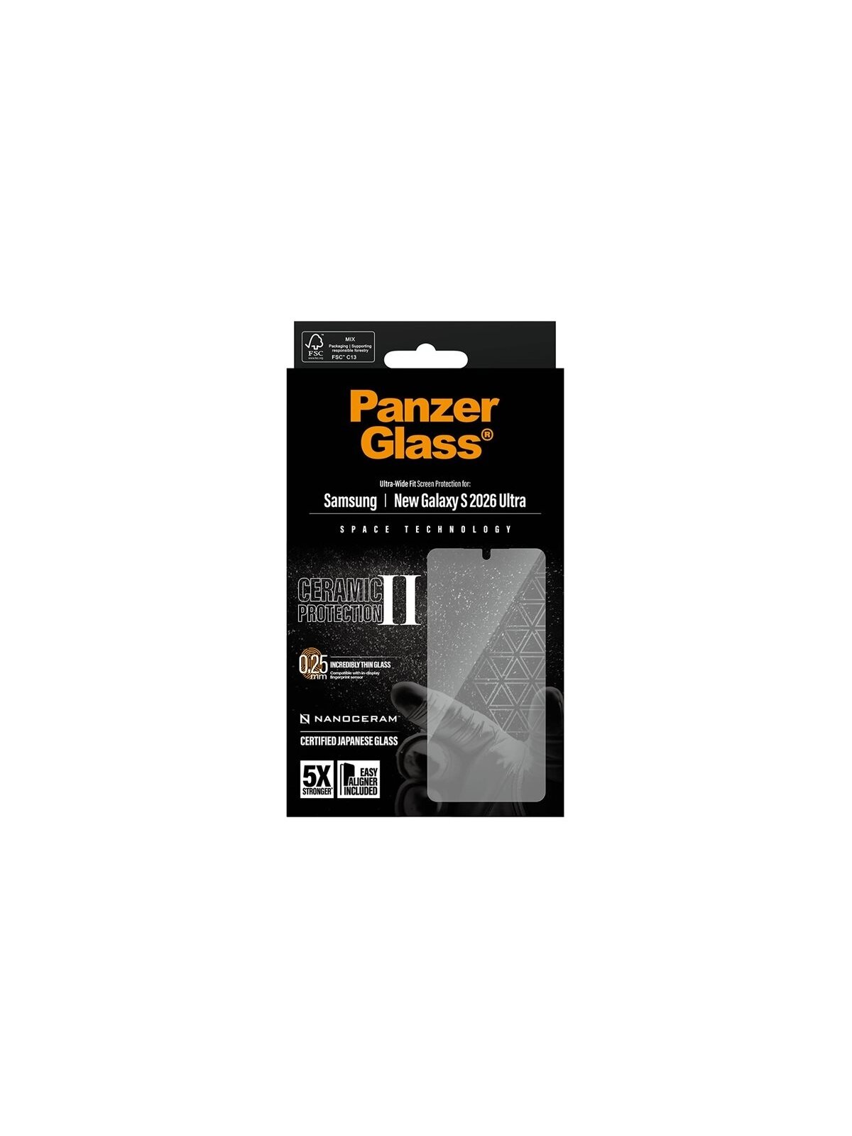 PanzerGlass Ceramic Screen Protector Samsung New Galaxy S26 Ultra | Ultra-Wide Fit w. EasyAligner | PanzerGlass 2 PanzerGlass Ceramic Screen Protector Samsung New Galaxy S26 Ultra | Ultra-Wide Fit w. EasyAligner | PanzerGlass 2