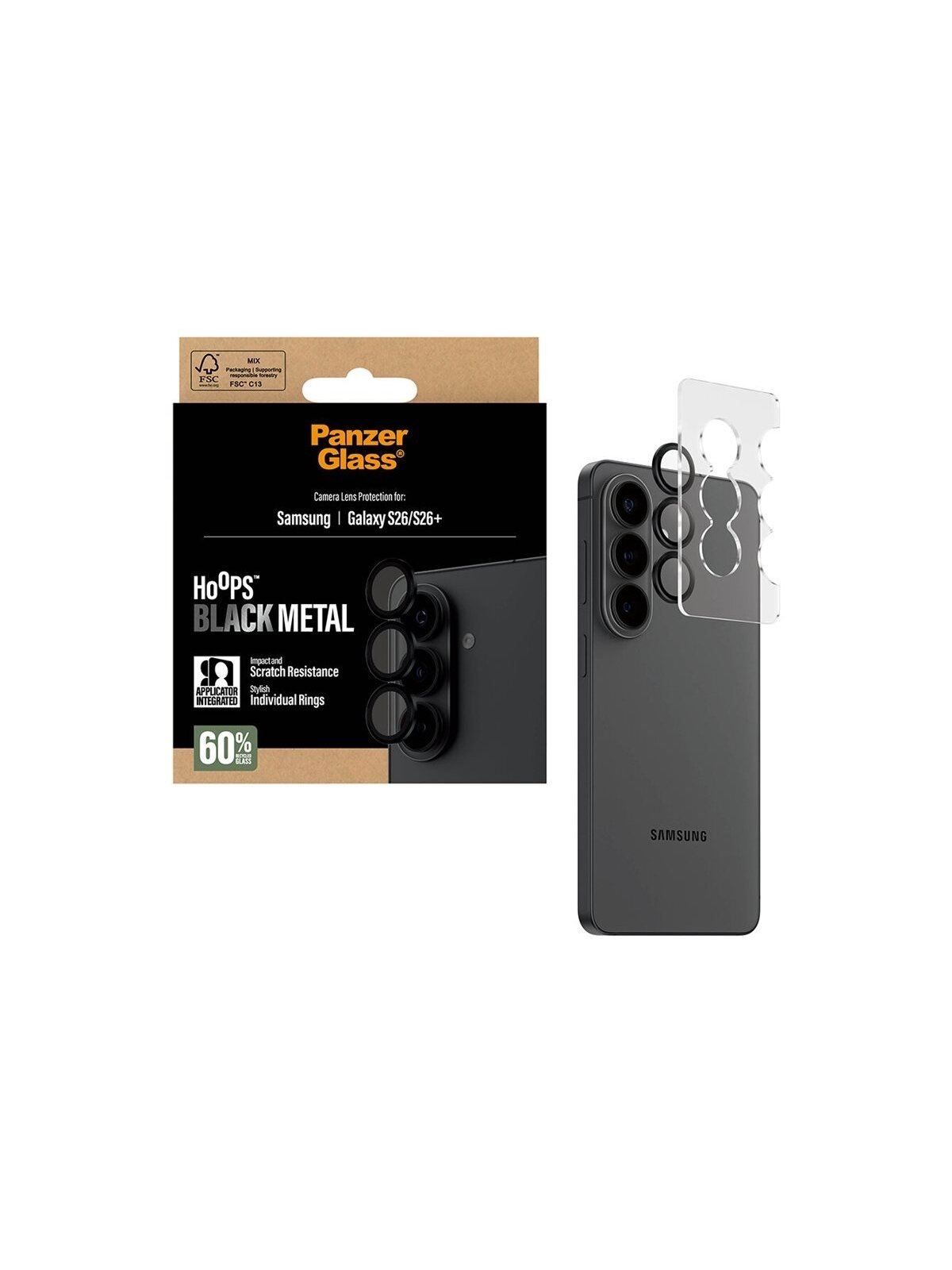 PanzerGlass Hoops Camera Lens Protector Black Samsung New Galaxy S26 | S26 Plus | PanzerGlass 3 PanzerGlass Hoops Camera Lens Protector Black Samsung New Galaxy S26 | S26 Plus | PanzerGlass 3