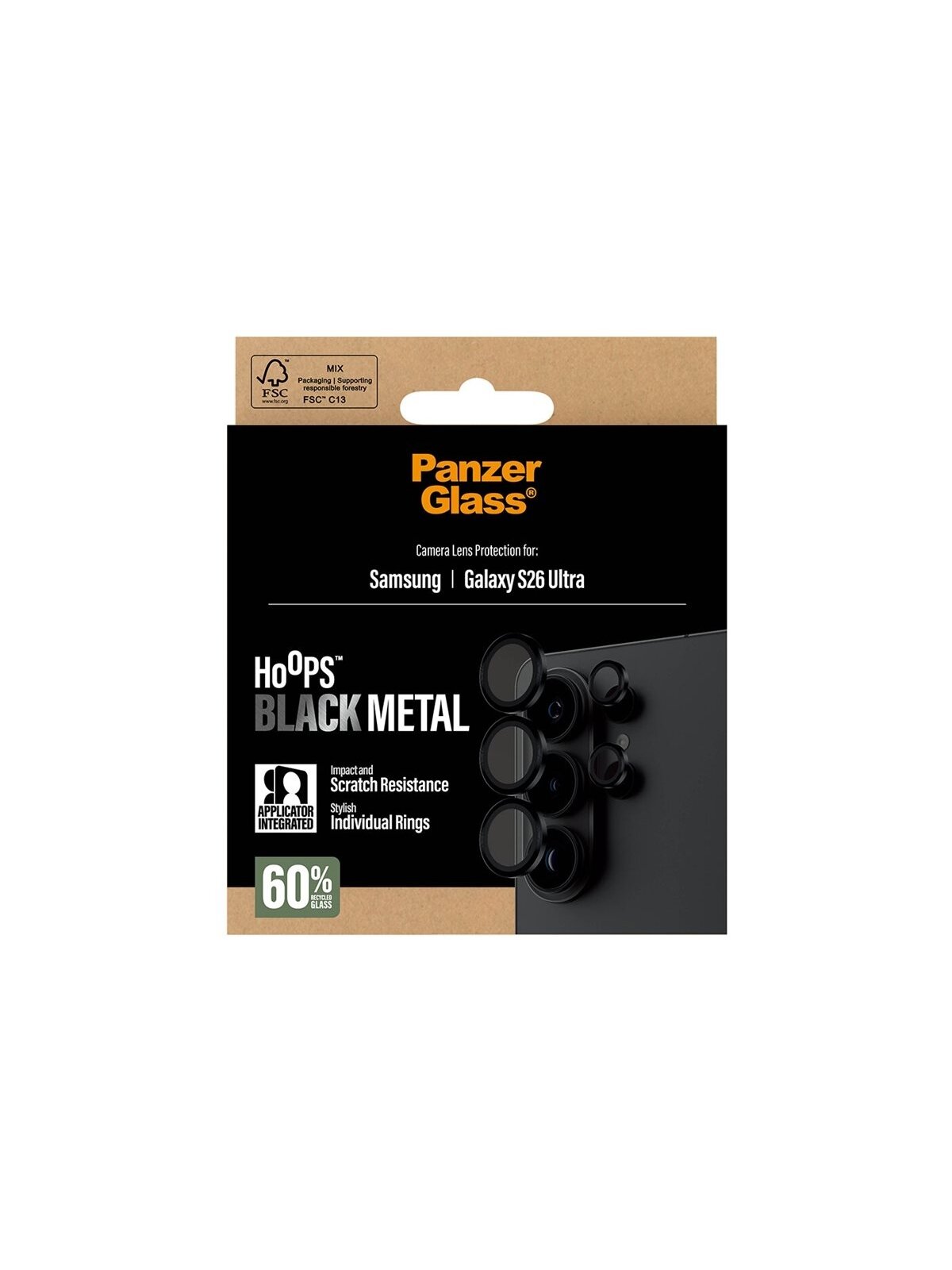 PanzerGlass Hoops Camera Lens Protector Black Samsung New Galaxy S26 Ultra | PanzerGlass 5
