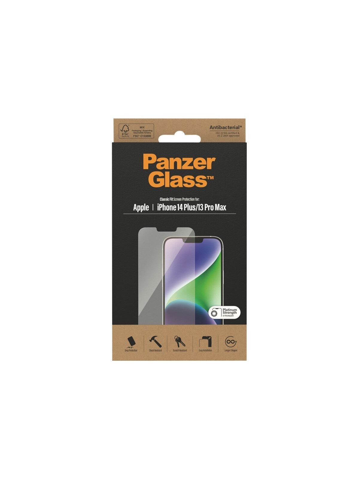 PanzerGlass | Screen protector | Apple | iPhone 14 Plus/13 Pro Max | Glass | Transparent | Classic Fit 4 PanzerGlass | Screen protector | Apple | iPhone 14 Plus/13 Pro Max | Glass | Transparent | Classic Fit 4