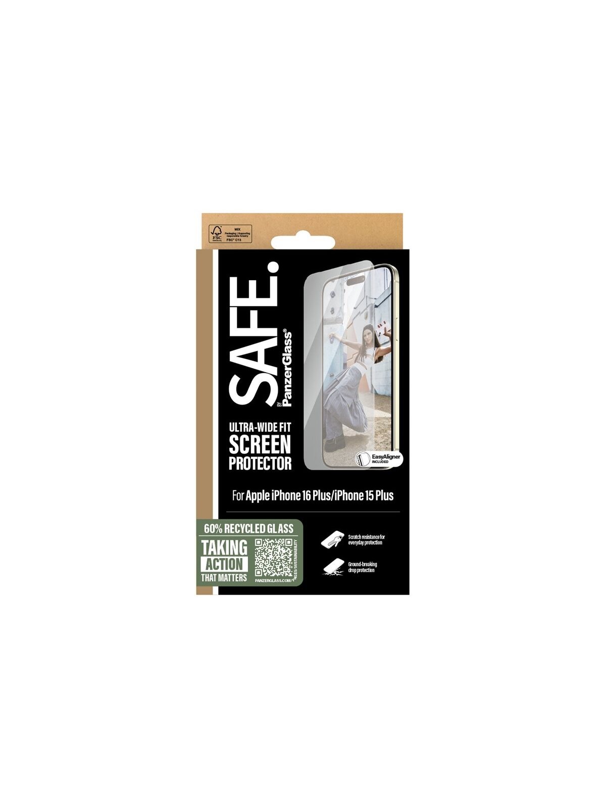 PanzerGlass Screen protector | Apple | iPhone 16 Plus | Glass | Transparent | Ultra-Wide Fit 4 PanzerGlass Screen protector | Apple | iPhone 16 Plus | Glass | Transparent | Ultra-Wide Fit 4