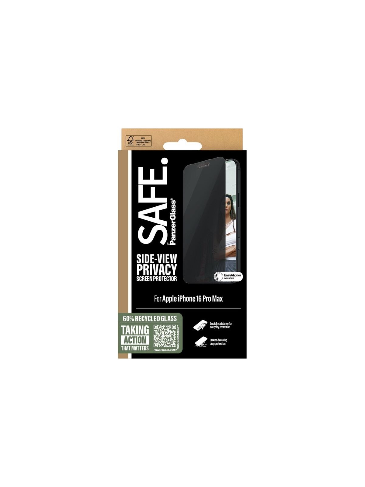 PanzerGlass Screen protector | Apple | iPhone 16 Pro Max | Glass | Black | Ultra-Wide Fit 3 PanzerGlass Screen protector | Apple | iPhone 16 Pro Max | Glass | Black | Ultra-Wide Fit 3