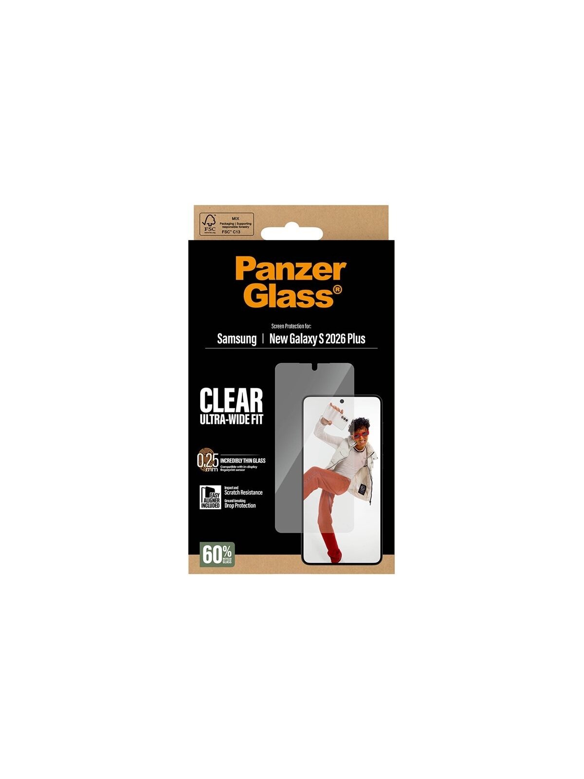 PanzerGlass Screen Protector Samsung New Galaxy S26 Plus | Ultra-Wide Fit w. EasyAligner | PanzerGlass 4