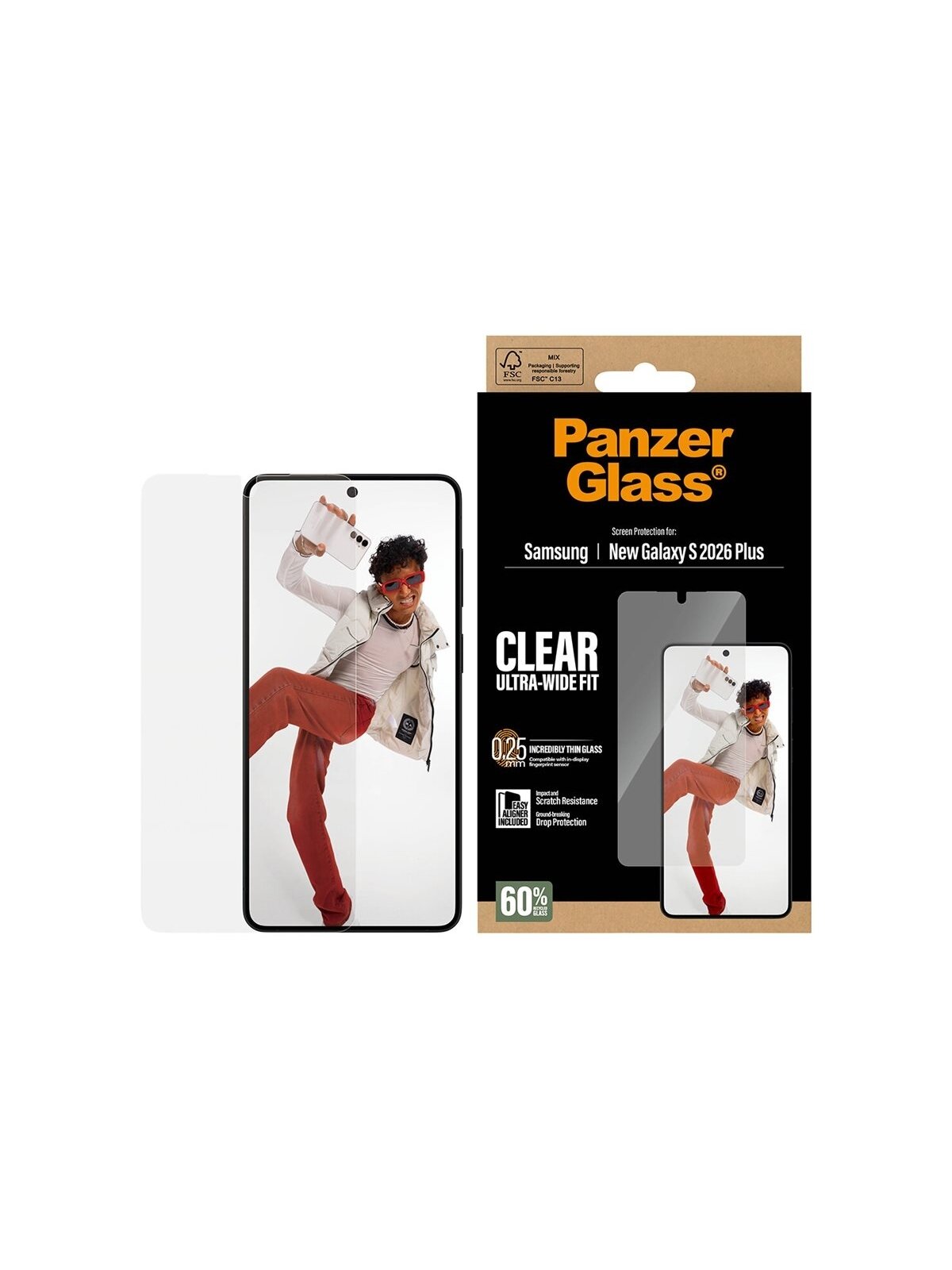 PanzerGlass Screen Protector Samsung New Galaxy S26 Plus | Ultra-Wide Fit w. EasyAligner | PanzerGlass 5