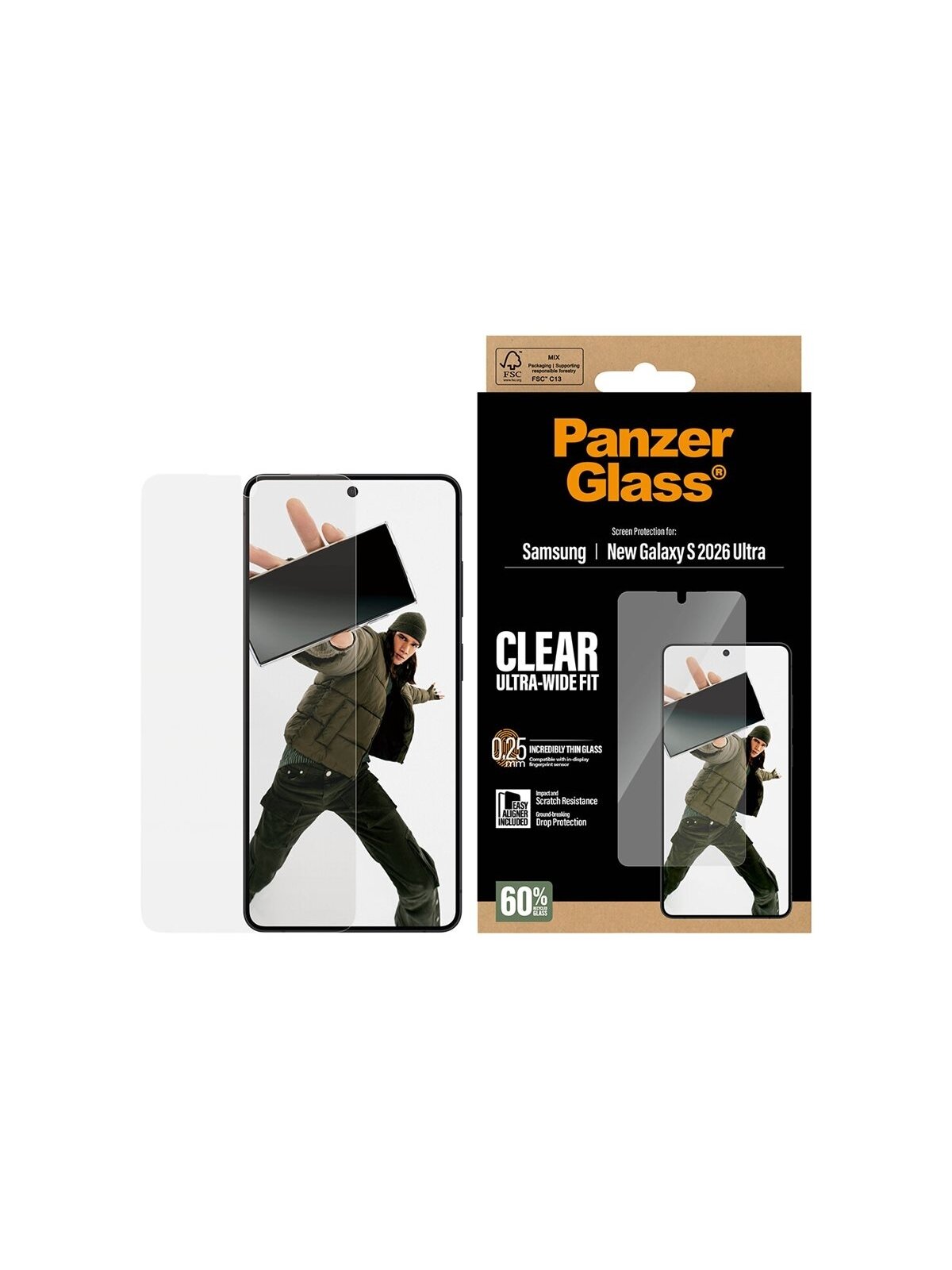 PanzerGlass Screen Protector Samsung New Galaxy S26 Ultra | Ultra-Wide Fit w. EasyAligner | PanzerGlass 5 PanzerGlass Screen Protector Samsung New Galaxy S26 Ultra | Ultra-Wide Fit w. EasyAligner | PanzerGlass 5