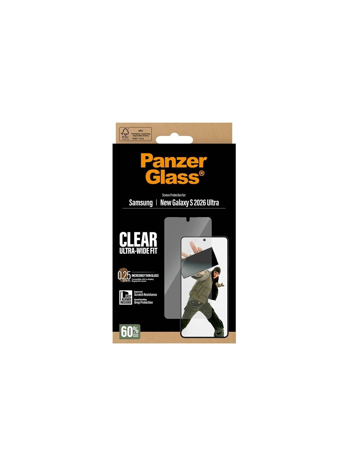 PanzerGlass Screen Protector Samsung New Galaxy S26 Ultra | Ultra-Wide Fit w. EasyAligner | PanzerGlass 6 PanzerGlass Screen Protector Samsung New Galaxy S26 Ultra | Ultra-Wide Fit w. EasyAligner | PanzerGlass 6