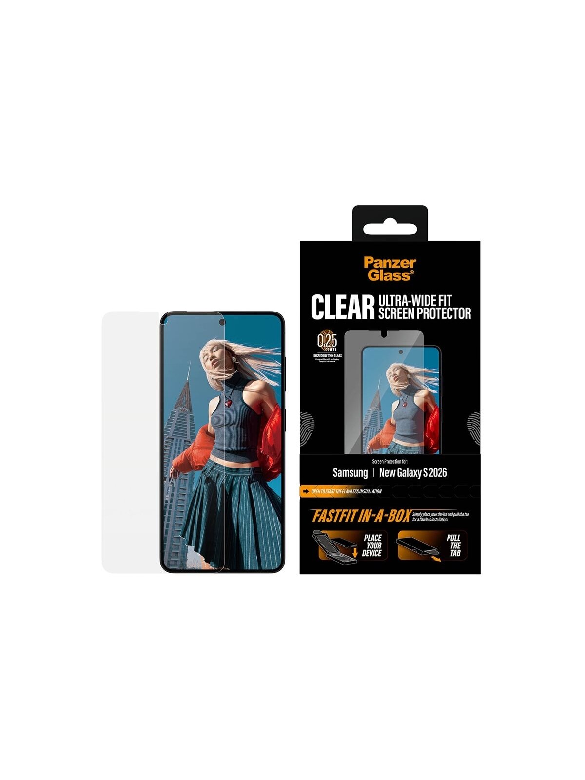 PanzerGlass Screen Protector Samsung New Galaxy S26 | Ultra-Wide Fit w. FASTFIT IN-A-BOX | PanzerGlass PanzerGlass Screen Protector Samsung New Galaxy S26 | Ultra-Wide Fit w. FASTFIT IN-A-BOX | PanzerGlass