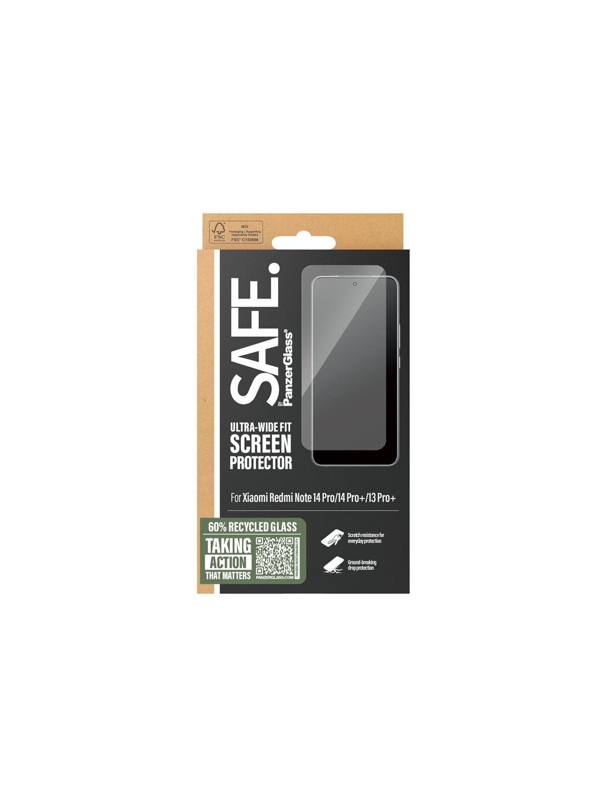 PanzerGlass Screen protector | Xiaomi | Redmi Note 14 Pro, 14 Pro+, 13 Pro+ | Glass | Transparent | Ultra-Wide Fit 3 PanzerGlass Screen protector | Xiaomi | Redmi Note 14 Pro, 14 Pro+, 13 Pro+ | Glass | Transparent | Ultra-Wide Fit 3