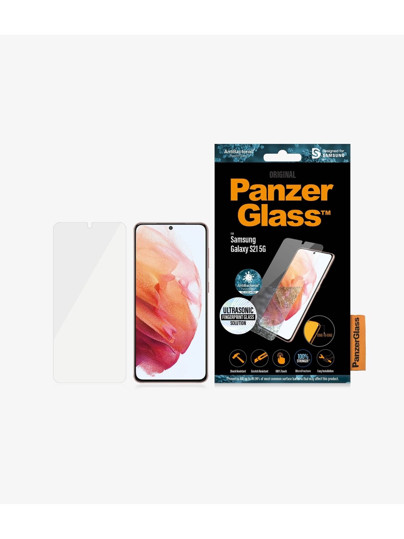 PanzerGlass | Samsung | Galaxy S21 5G | Glass | Clear | Case Friendly PanzerGlass | Samsung | Galaxy S21 5G | Glass | Clear | Case Friendly