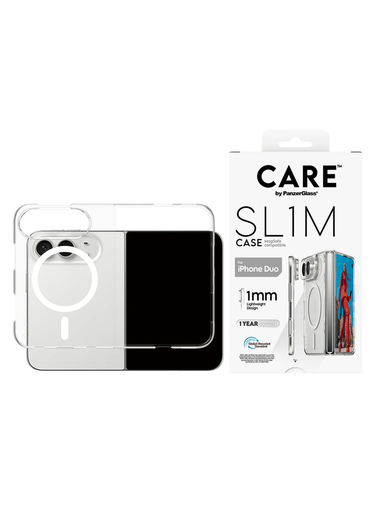 PanzerGlass Care | Back cover | iPhone Duo | Apple | Recycled plastic | Transparent 2