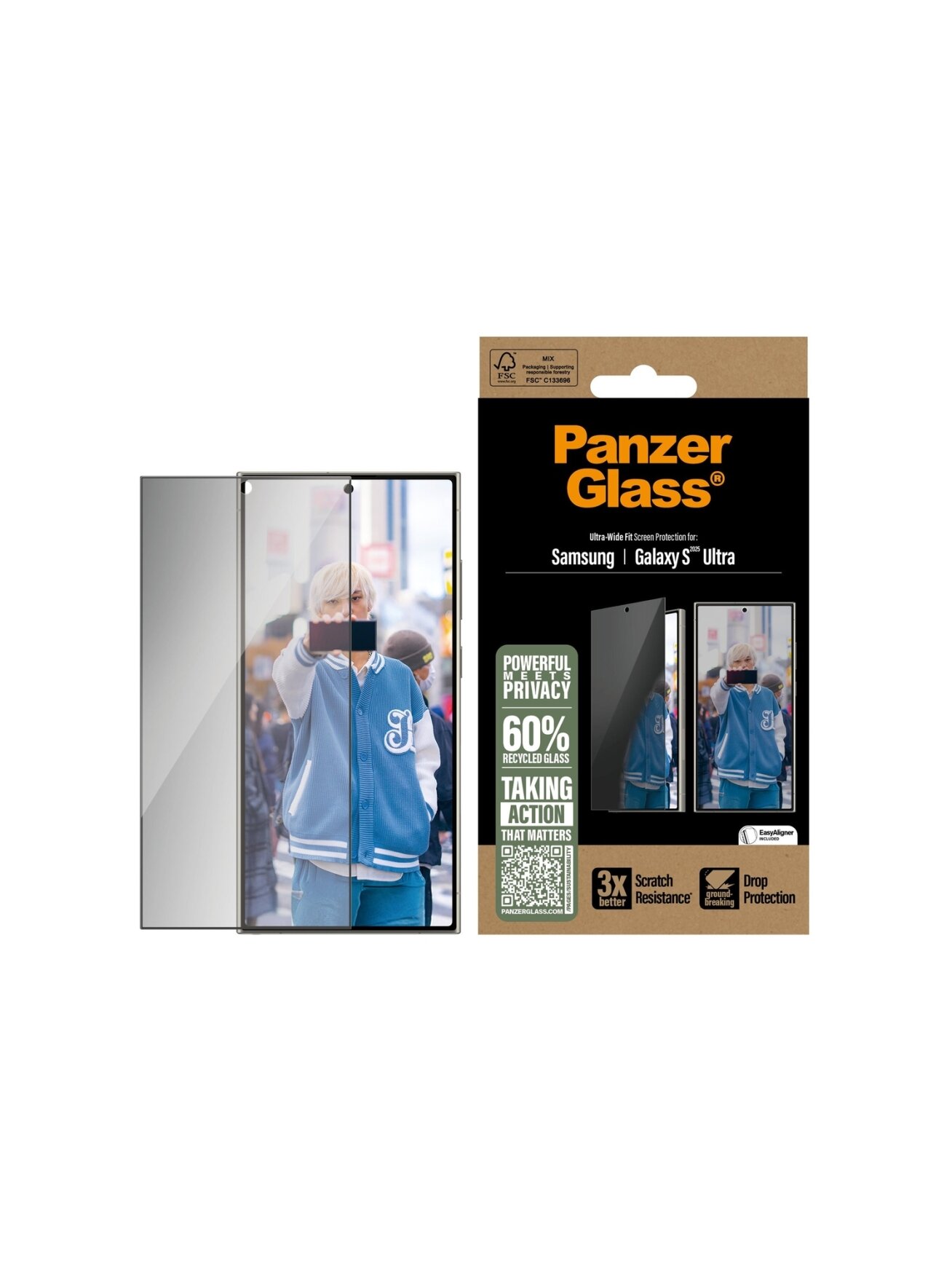 PanzerGlass Privacy Screen Protector Samsung Galaxy S25 Ultra | Ultra-Wide Fit | PanzerGlass PanzerGlass Privacy Screen Protector Samsung Galaxy S25 Ultra | Ultra-Wide Fit | PanzerGlass