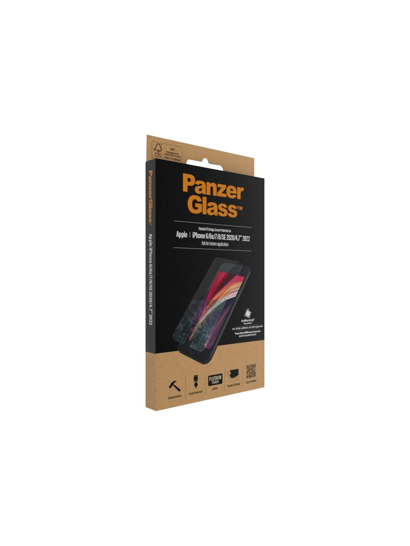 PanzerGlass | Screen Protector | Apple | Iphone 6/6s/7/8/SE (2020) | Glass | Crystal Clear | Clear Screen Protector 6 PanzerGlass | Screen Protector | Apple | Iphone 6/6s/7/8/SE (2020) | Glass | Crystal Clear | Clear Screen Protector 6