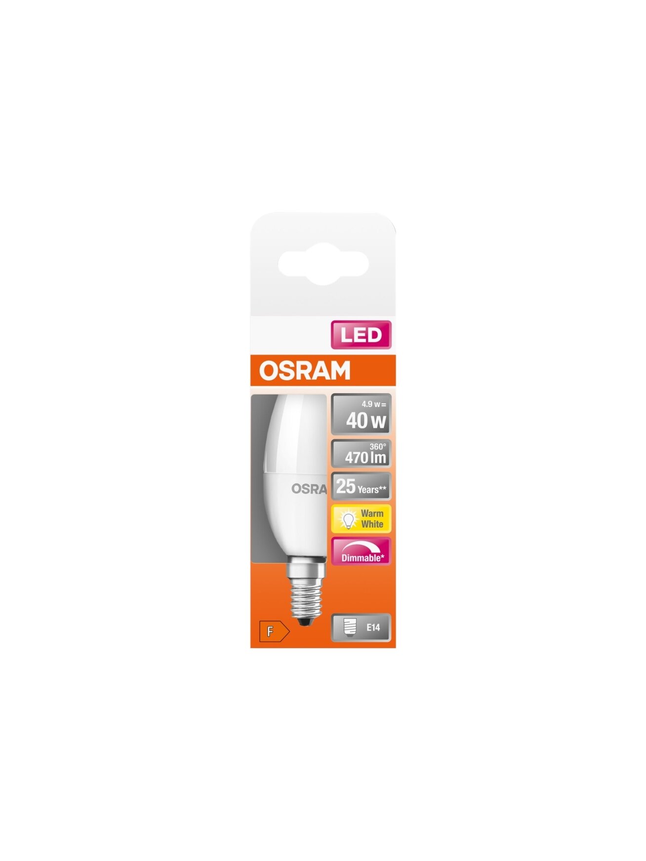 Parathom Classic LED | E14 | 4.9 W | Warm White 3