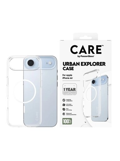 PanzerGlass Back cover | Apple | iPhone Air | Recycled plastic | Transparent | Urban Explorer w. White MagSafe