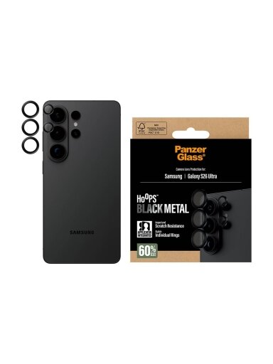 PanzerGlass Hoops Camera Lens Protector Black Samsung New Galaxy S26 Ultra | PanzerGlass