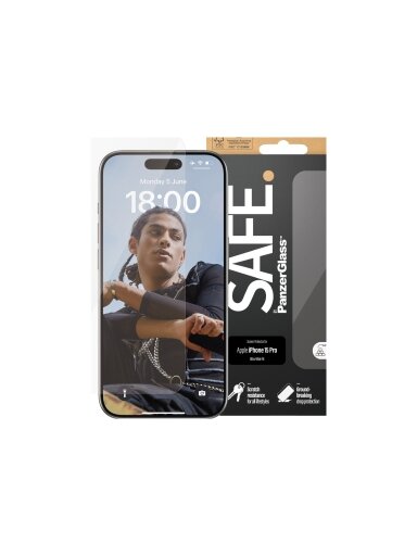 PanzerGlass | SAFE | Screen protector | Apple | Iphone15 PRO | Glass | Clear | Ultra-Wide Fit PanzerGlass | SAFE | Screen protector | Apple | Iphone15 PRO | Glass | Clear | Ultra-Wide Fit