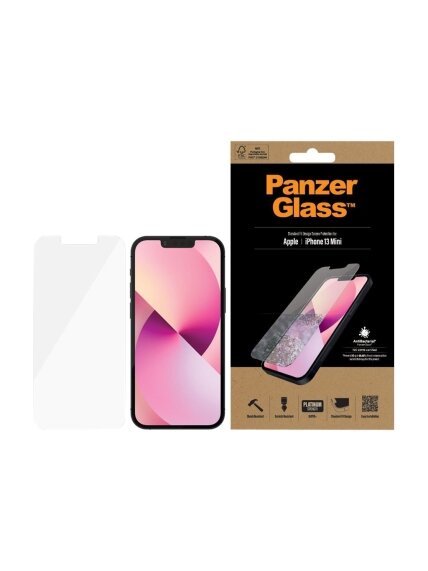 PanzerGlass | Clear Screen Protector | Apple | iPhone 13 Mini | Tempered glass | Antibacterial glass; Resistant to scratches and bacteria; Shock absorbing; Easy to install 6 PanzerGlass | Clear Screen Protector | Apple | iPhone 13 Mini | Tempered glass | Antibacterial glass; Resistant to scratches and bacteria; Shock absorbing; Easy to install 6