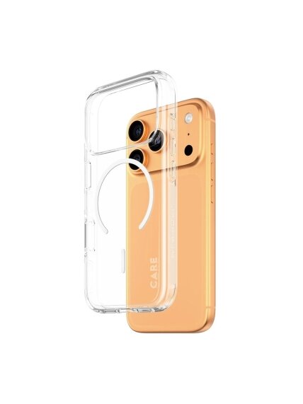 PanzerGlass Flagship Case | Back cover | Apple | iPhone 17 Pro | Recycled plastic | Transparent | Urban Explorer w. White MagSafe