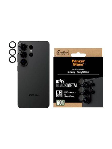 PanzerGlass Hoops Camera Lens Protector Black Samsung New Galaxy S26 Ultra | PanzerGlass 1