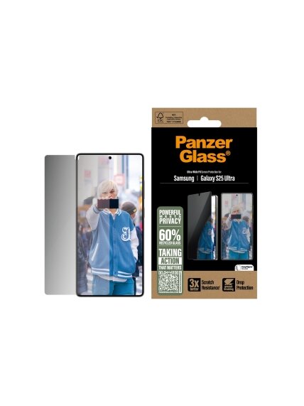 PanzerGlass Privacy Screen Protector Samsung Galaxy S25 Ultra | Ultra-Wide Fit | PanzerGlass 1