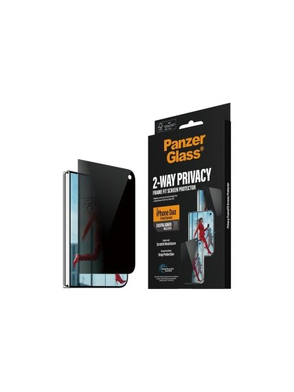 PanzerGlass Privacy w. EasyAligner | Screen protector | Apple | iPhone Duo | Glass | Transparent 4 PanzerGlass Privacy w. EasyAligner | Screen protector | Apple | iPhone Duo | Glass | Transparent 4