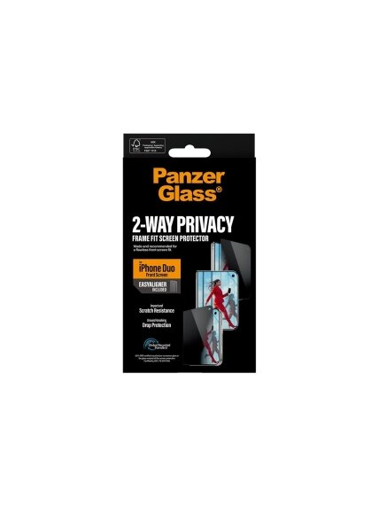 PanzerGlass Privacy w. EasyAligner | Screen protector | Apple | iPhone Duo | Glass | Transparent 6 PanzerGlass Privacy w. EasyAligner | Screen protector | Apple | iPhone Duo | Glass | Transparent 6