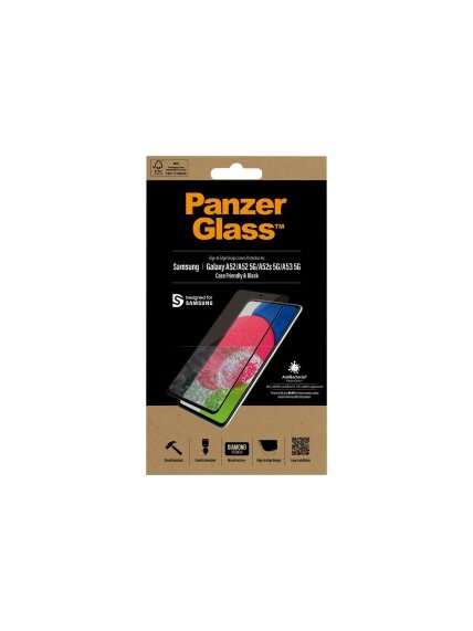 PanzerGlass | Samsung | Galaxy A52 | Black/Transparent | Antifingerprint screen protector 6 PanzerGlass | Samsung | Galaxy A52 | Black/Transparent | Antifingerprint screen protector 6