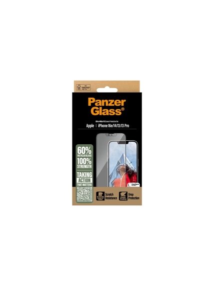 PanzerGlass Screen protector | Apple | iPhone 13/iPhone 13 Pro/iPhone 14/iPhone 16e | Glass | Transparent | Ultra-Wide Fit W. Aligner 3 PanzerGlass Screen protector | Apple | iPhone 13/iPhone 13 Pro/iPhone 14/iPhone 16e | Glass | Transparent | Ultra-Wide Fit W. Aligner 3