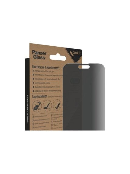 PanzerGlass | Screen protector | Apple | iPhone 14 Pro Max | Glass | Black | Classic Fit | Privacy 6 PanzerGlass | Screen protector | Apple | iPhone 14 Pro Max | Glass | Black | Classic Fit | Privacy 6