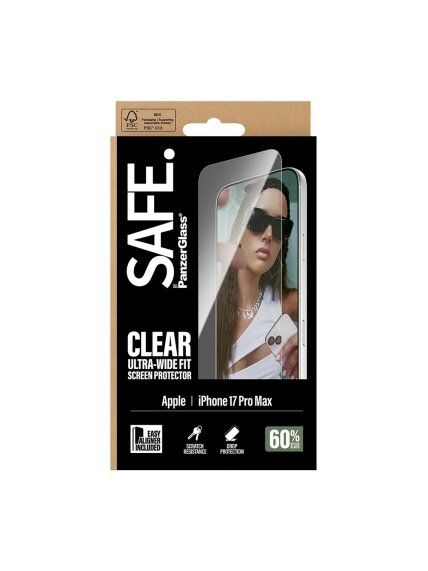 PanzerGlass Screen protector | Apple | iPhone 17 Pro Max | Transparent | Ultra-Wide Fit w. EasyAligner 3 PanzerGlass Screen protector | Apple | iPhone 17 Pro Max | Transparent | Ultra-Wide Fit w. EasyAligner 3