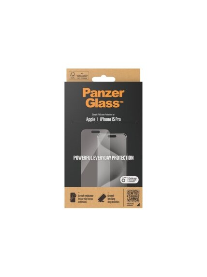 PanzerGlass | Screen Protector | iPhone | iPhone 15 pro | Tempered glass | Clear 3