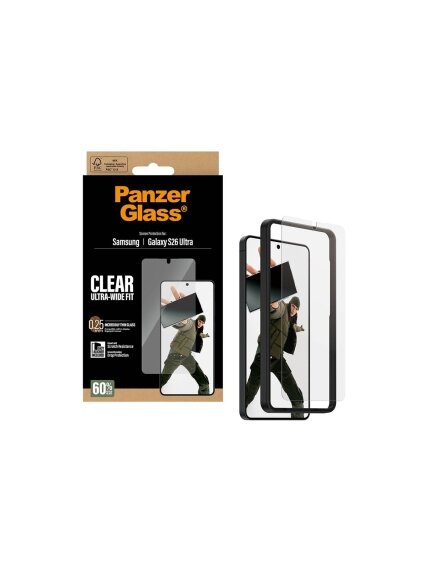 PanzerGlass Screen Protector Samsung New Galaxy S26 Ultra | Ultra-Wide Fit w. EasyAligner | PanzerGlass 2 PanzerGlass Screen Protector Samsung New Galaxy S26 Ultra | Ultra-Wide Fit w. EasyAligner | PanzerGlass 2