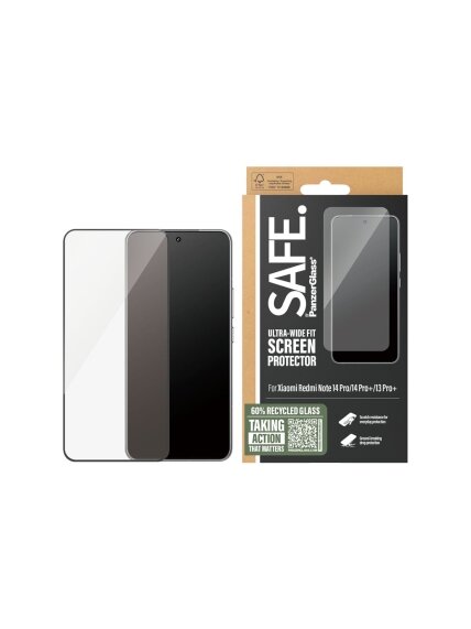 PanzerGlass Screen protector | Xiaomi | Redmi Note 14 Pro, 14 Pro+, 13 Pro+ | Glass | Transparent | Ultra-Wide Fit PanzerGlass Screen protector | Xiaomi | Redmi Note 14 Pro, 14 Pro+, 13 Pro+ | Glass | Transparent | Ultra-Wide Fit
