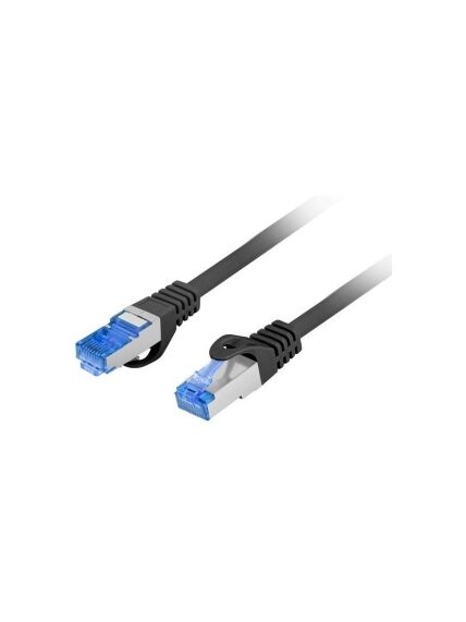 Patch Cord cat. 6 FTP | PCF6A-10CC-0025-BK | S/FTP | S/FTP shielding type – Aluminium braid on wire and each pair foiled additionally. The coating is made of low-smoke and Halogen-free materials (LSZH). Category compliance confirmed by Fluke tester.  Stra 1