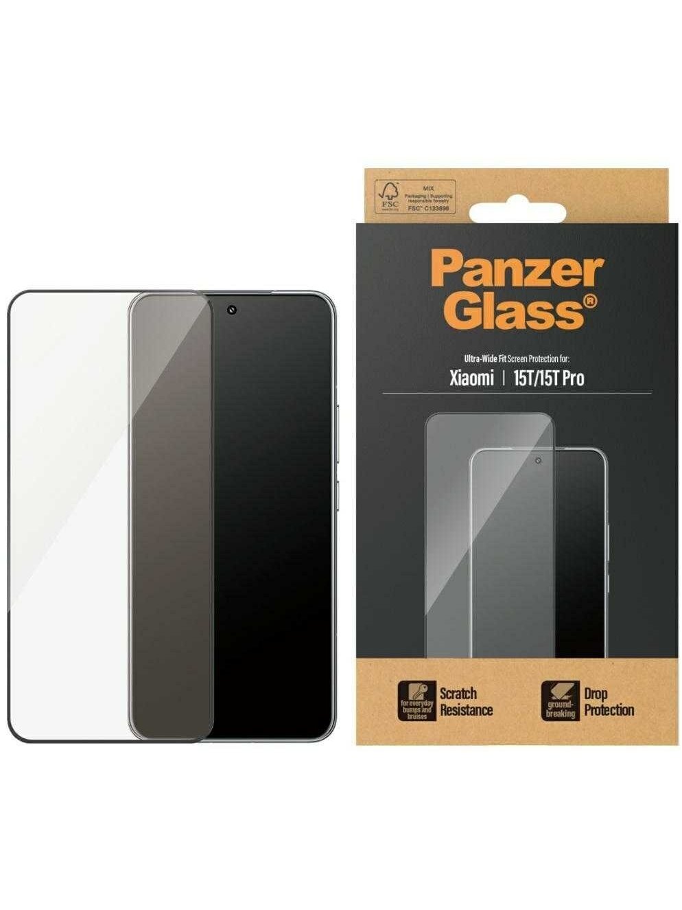 PanzerGlass Screen protector | Xiaomi | 15T/15T Pro | Transparent | Ultra-Wide Fit