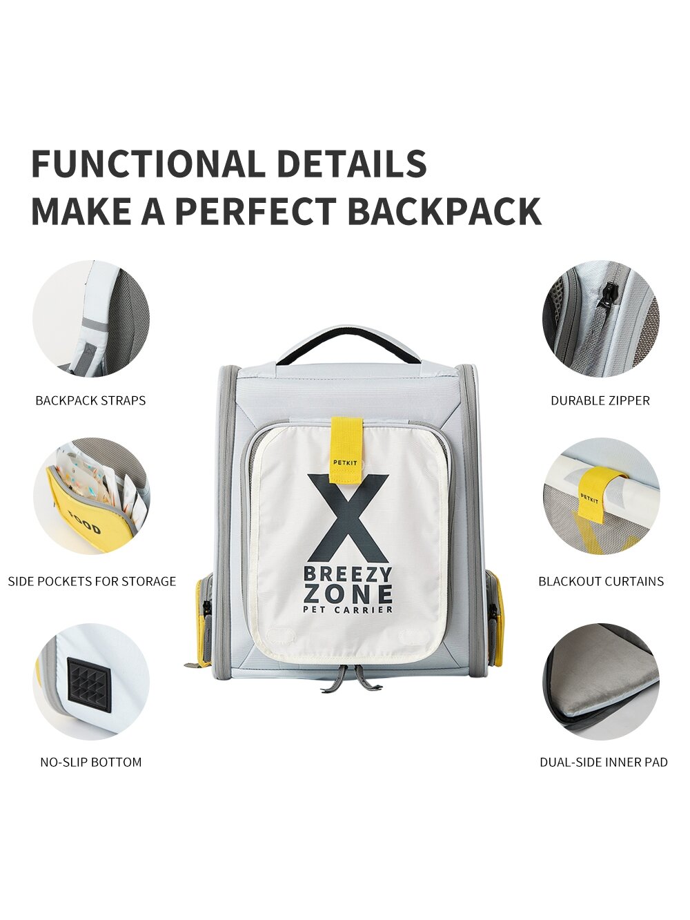 PETKIT | Pet Carrier | BP3 X ZONE | Grey 5 PETKIT | Pet Carrier | BP3 X ZONE | Grey 5