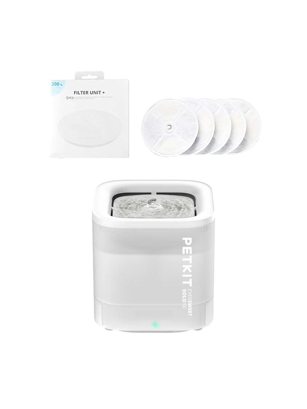 PETKIT | Smart Pet Drinking Fountain | Eversweet Solo | Capacity 1.8 L | Filtering | Material Plastic | White 3 PETKIT | Smart Pet Drinking Fountain | Eversweet Solo | Capacity 1.8 L | Filtering | Material Plastic | White 3