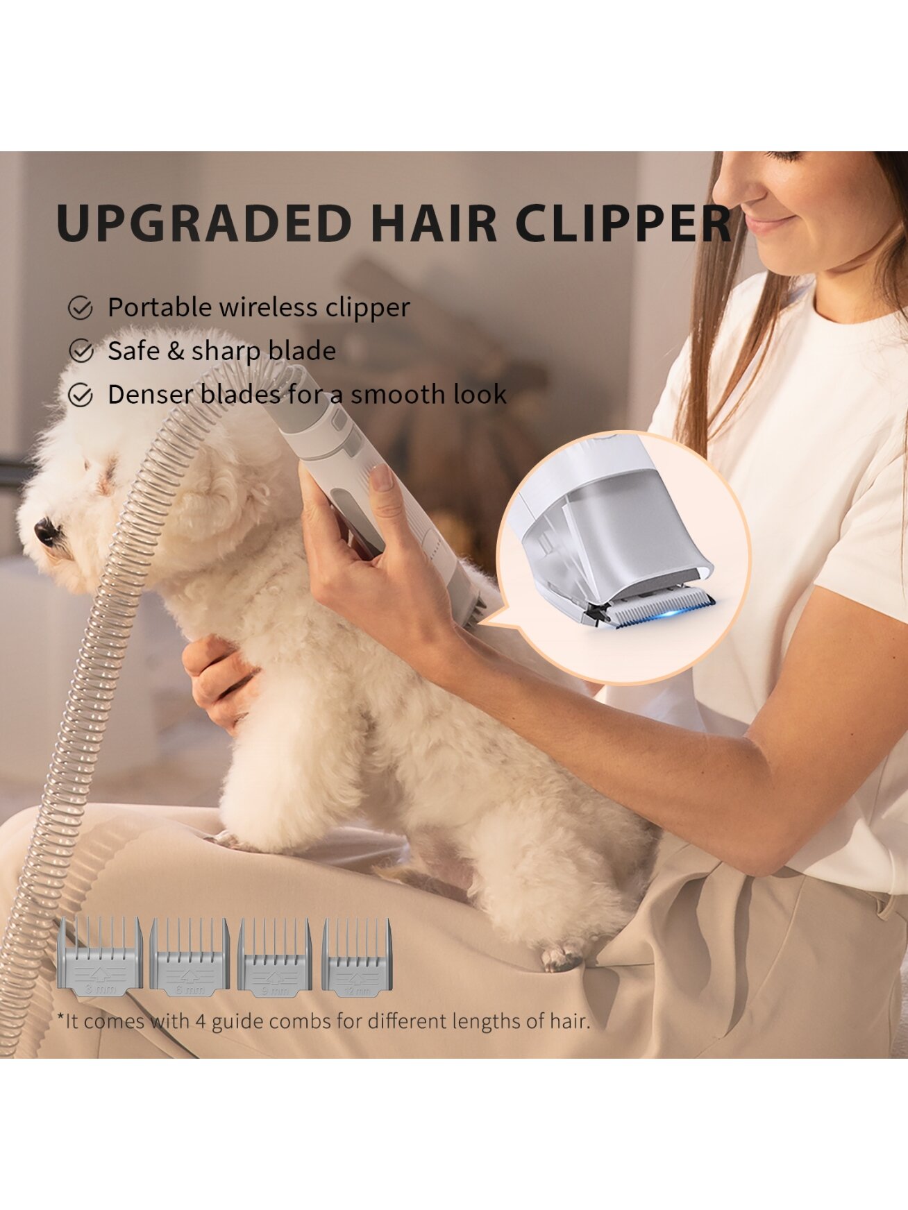 PETKIT | Air Clipper Pet Grooming Vacuum Kit 5in1 | LM4 | Grey/White 2