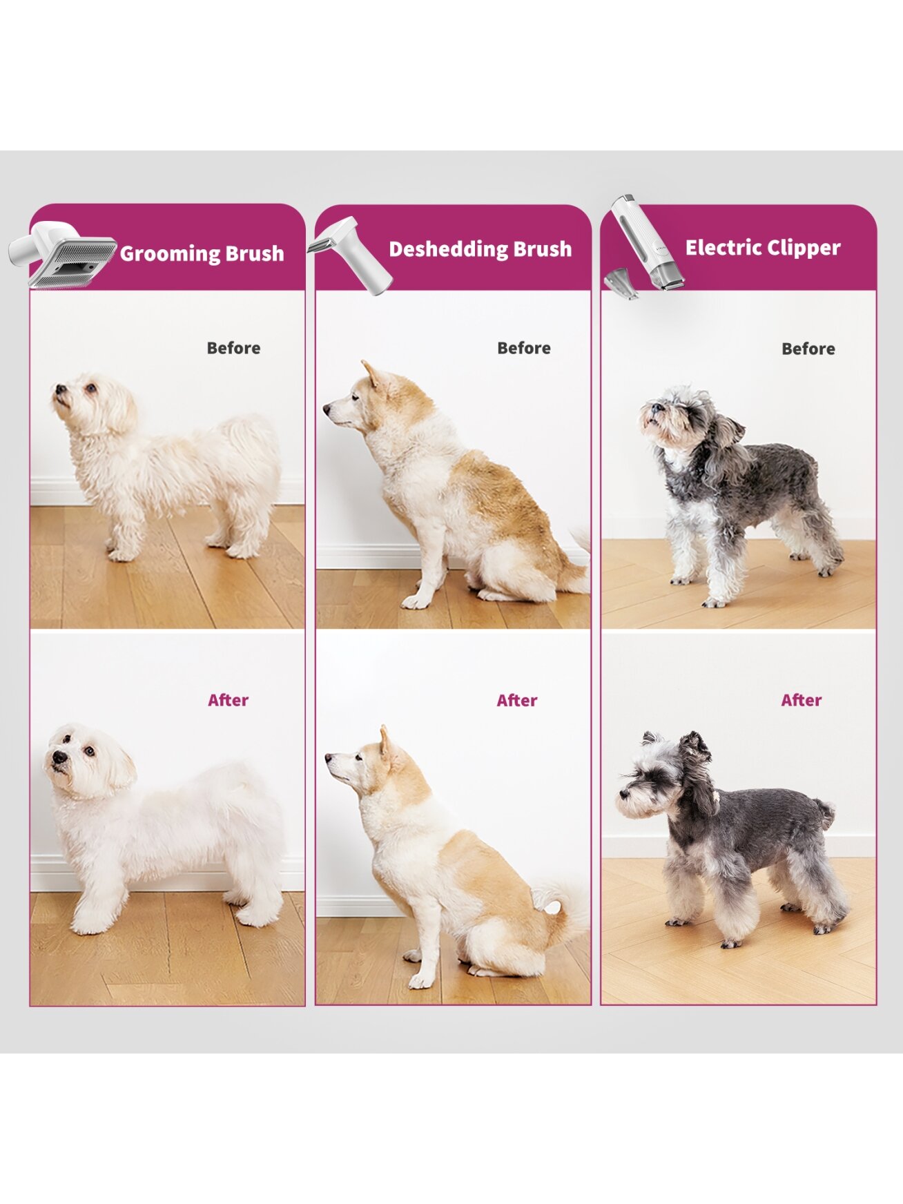 PETKIT | Air Clipper Pet Grooming Vacuum Kit 5in1 | LM4 | Grey/White 4 PETKIT | Air Clipper Pet Grooming Vacuum Kit 5in1 | LM4 | Grey/White 4