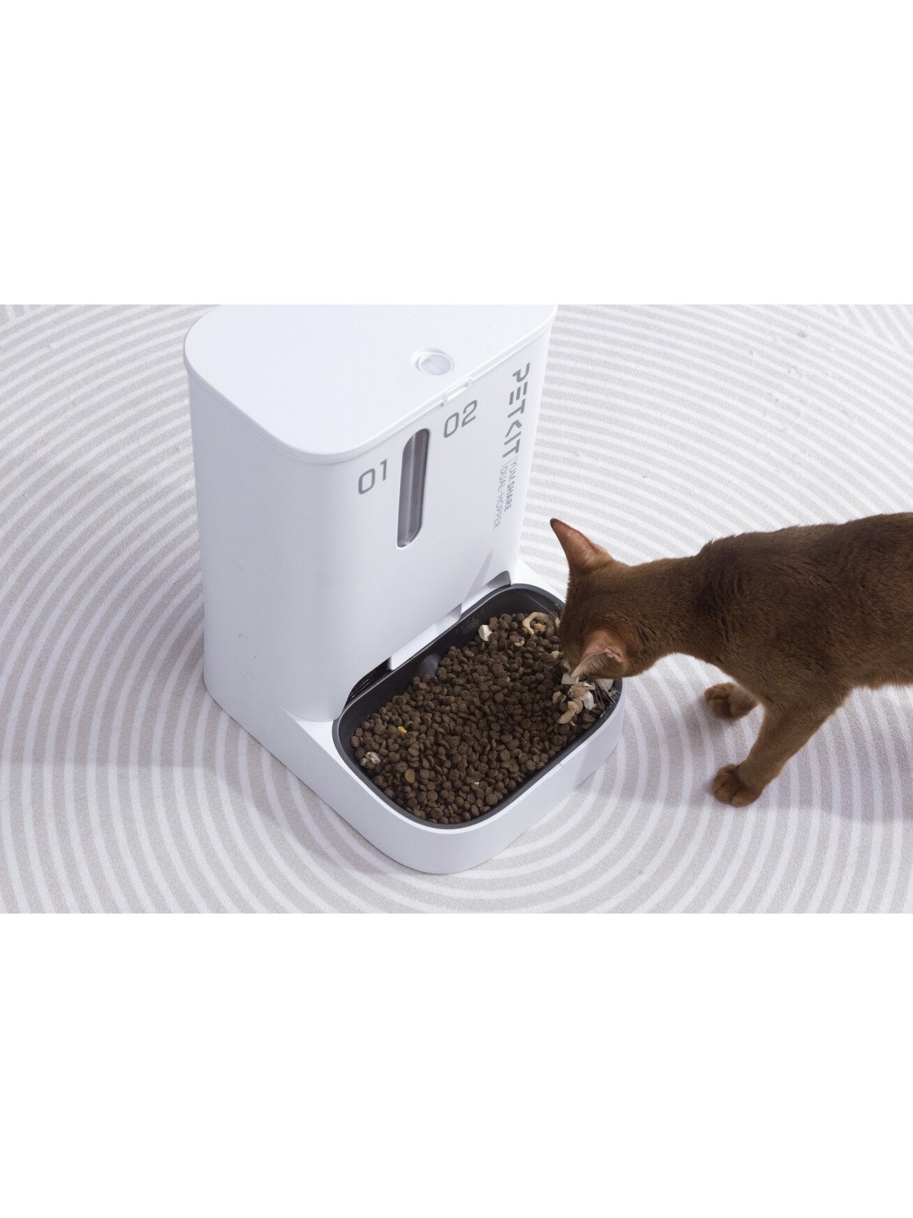 PETKIT | Feeder with Camera | P591 YumShare Dual-hopper | Capacity 2+3 L | White 6